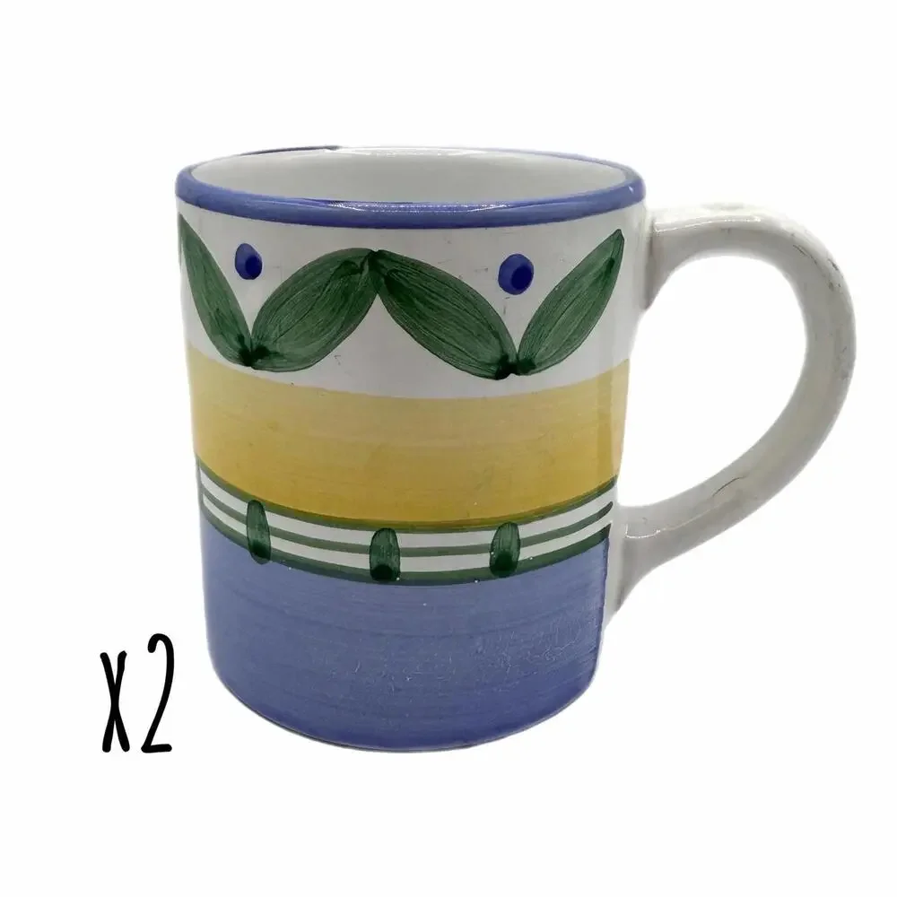 Set of 2 William Sonoma Marisol Collections Coffee Mugs